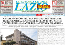 IL GIORNALE DEL LAZIO Uscita 8 Ottobre 2026