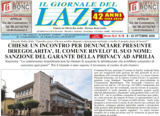 IL GIORNALE DEL LAZIO Uscita 8 Ottobre 2026